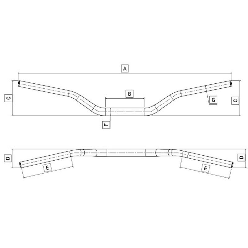 manillar de domino hsa pliegue alto negro 0461 94 10 04 0