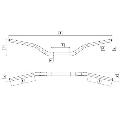 manillar de domino hsa pliegue alto negro 0461 94 10 04 0