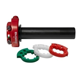 acelerador rapido domino xm2 rojo sin punos 22 mm push pull con poleas