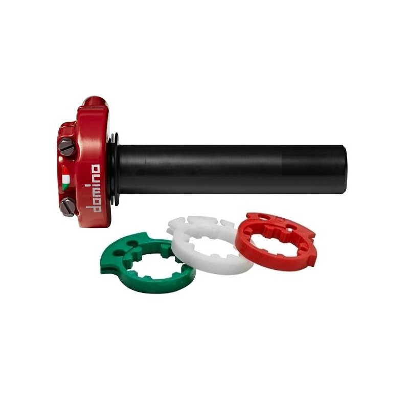 acelerador rapido domino xm2 rojo sin punos 22 mm push pull con poleas