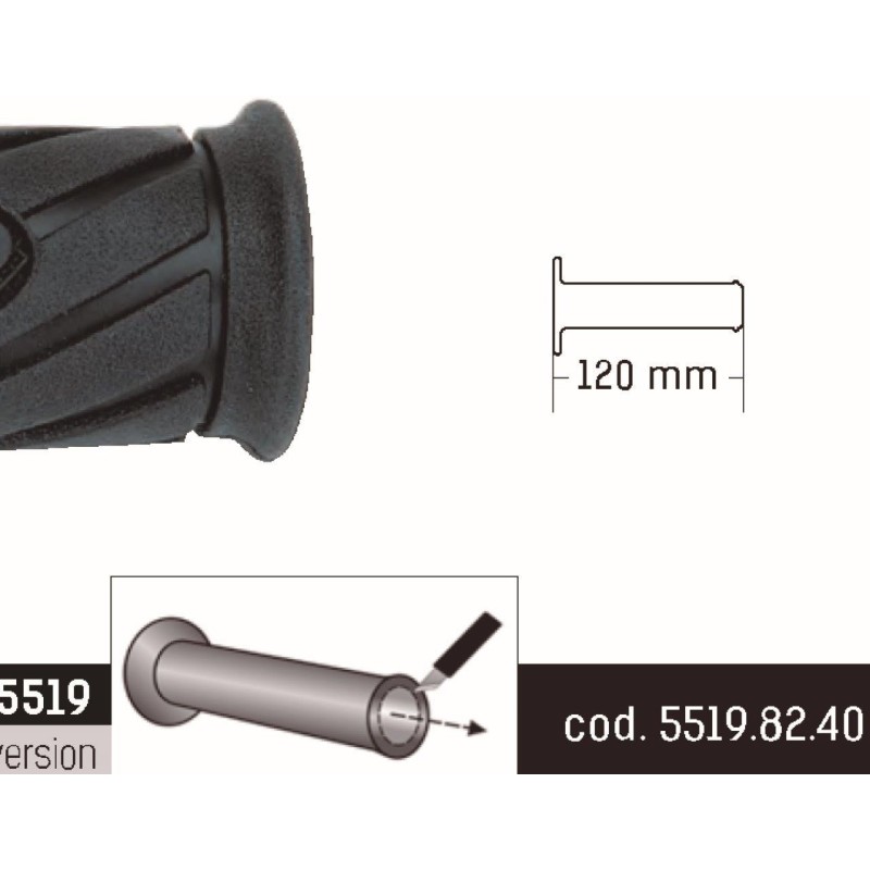 punos de domino negro negro 120mm abiertos 5519 82 40 06 0