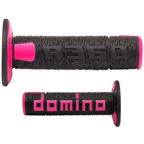 punos off road domino a360 negro fucsia 22 26 mm enduro motocross