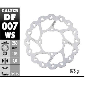 disco freno moto galfer wave fijo 280x4mm df007ws