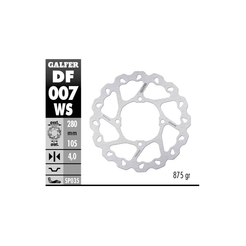 disco freno moto galfer wave fijo 280x4mm df007ws