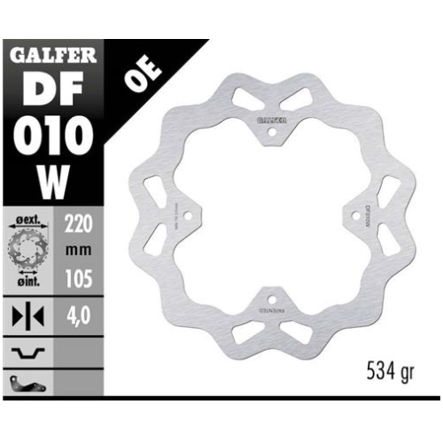 disco freno moto galfer wave fijo 220x4mm df010w