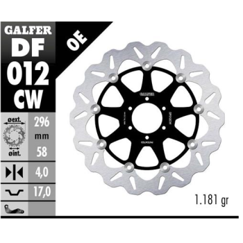 disco freno moto galfer wave flotante 296x4mm df01