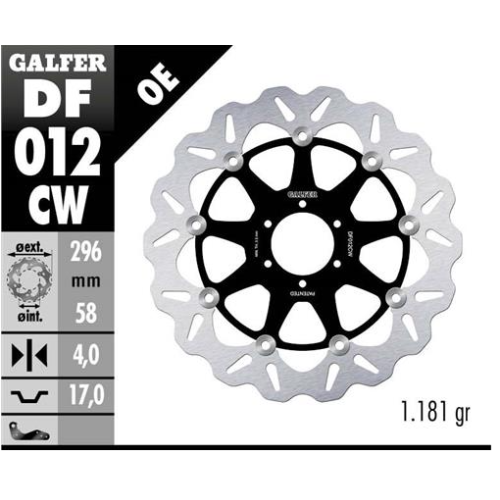 disco freno moto galfer wave flotante 296x4mm df01