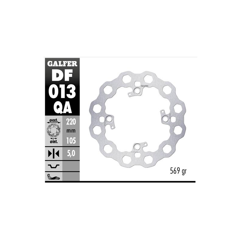 disco freno moto fijo galfer qubic 220x5mm df013qa