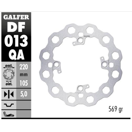 disco freno moto fijo galfer qubic 220x5mm df013qa
