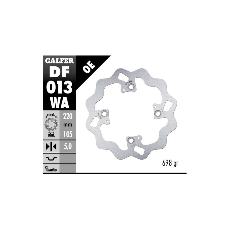 disco freno moto galfer wave fijo 220x5mm df013wa