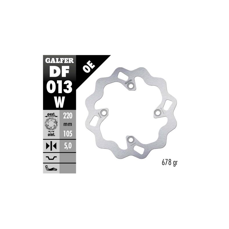 disco freno moto galfer wave fijo 220x5mm df013w