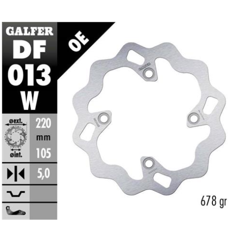 disco freno moto galfer wave fijo 220x5mm df013w