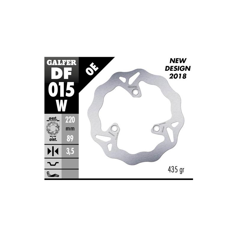 disco freno moto galfer wave fijo 220x3 5mm df015w