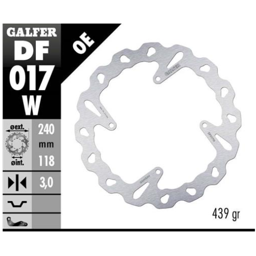 disco freno moto galfer wave fijo 240x3mm df017w