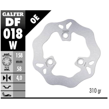 disco freno moto galfer wave fijo 158x4mm df018w