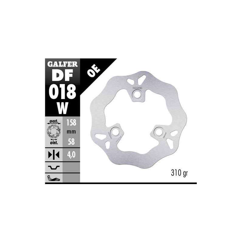 disco freno moto galfer wave fijo 158x4mm df018w