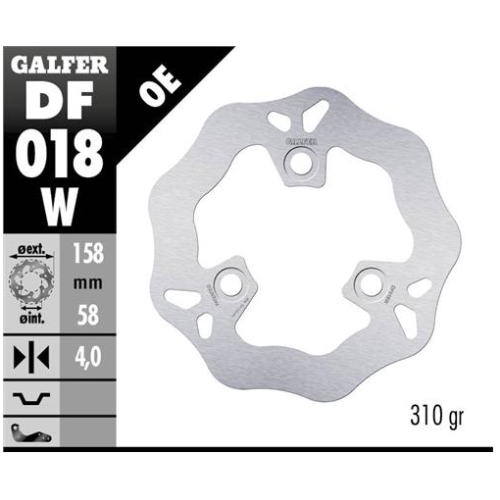 disco freno moto galfer wave fijo 158x4mm df018w