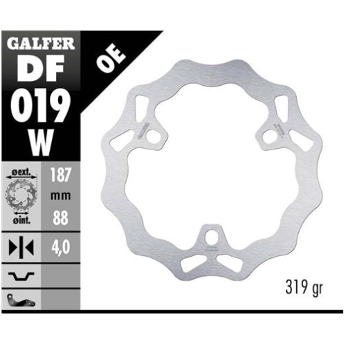 disco freno moto galfer wave fijo 187x4mm df019w