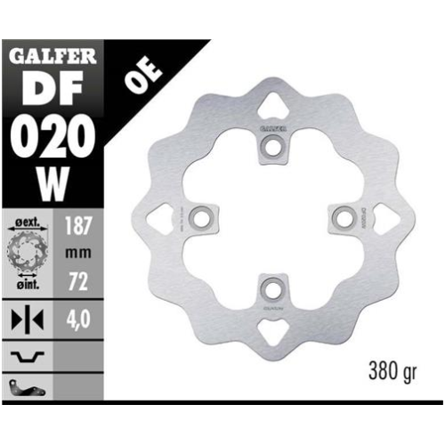 disco freno moto galfer wave fijo 187x4mm df020w