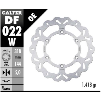 disco freno moto galfer wave fijo 318x5mm df022w