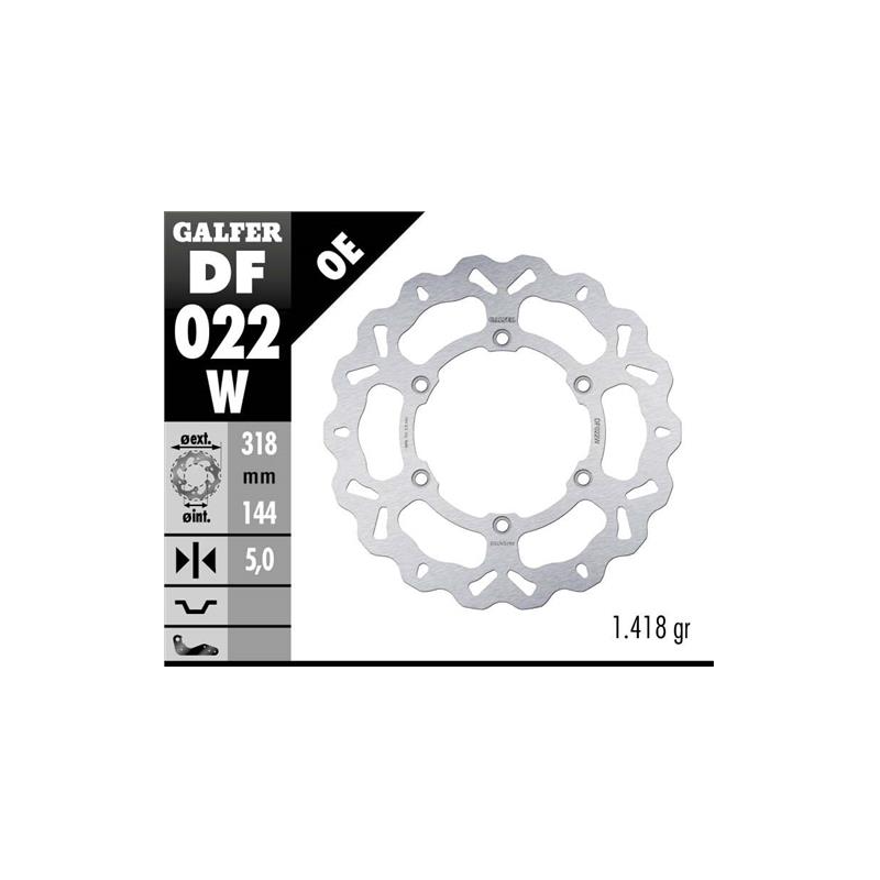 disco freno moto galfer wave fijo 318x5mm df022w