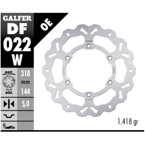 disco freno moto galfer wave fijo 318x5mm df022w