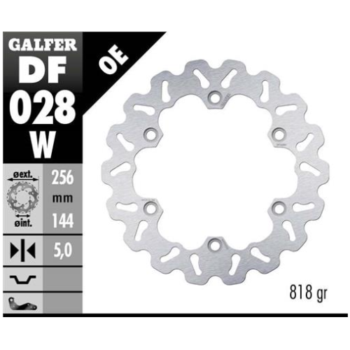 disco freno moto galfer wave fijo 256x5mm df028w