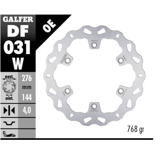 disco freno moto galfer wave fijo 276x4mm df031w