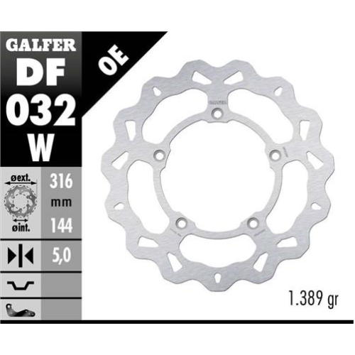 disco freno moto galfer wave fijo 316x5mm df032w