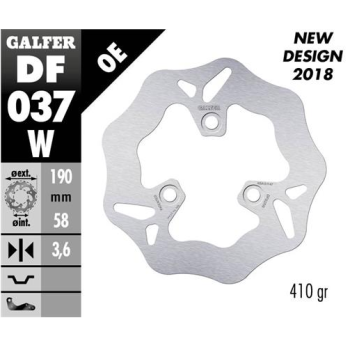 disco freno moto galfer wave fijo 190x3 6mm df037w