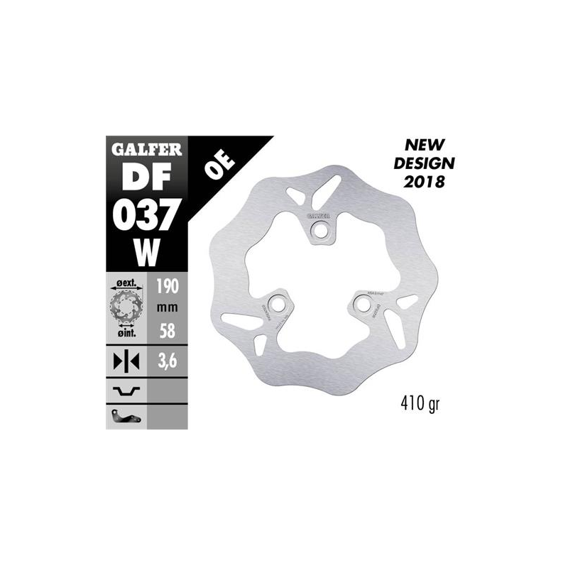 disco freno moto galfer wave fijo 190x3 6mm df037w