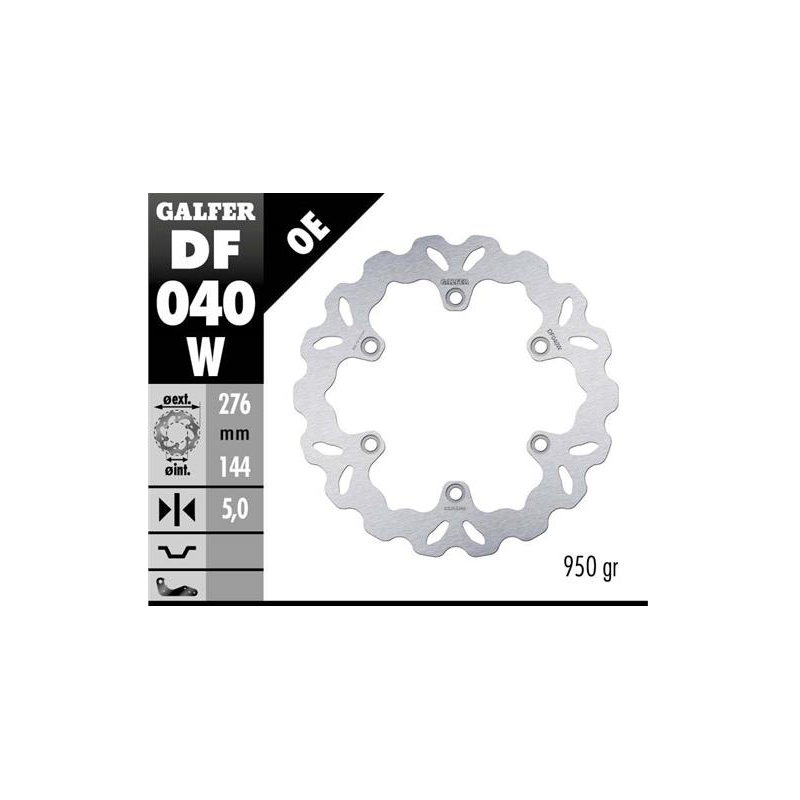 disco freno trasero wave galfer df040w 276x5 mm 6 tornillos o166 honda deauville cb cbr vt