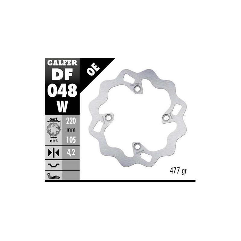 disco freno moto galfer wave fijo 220x4mm df048w