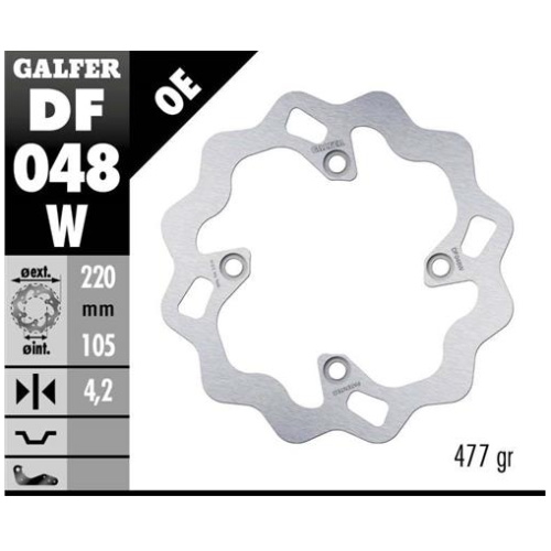 disco freno moto galfer wave fijo 220x4mm df048w