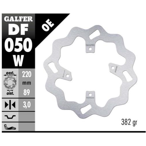 disco freno moto galfer wave fijo 220x3mm df050w