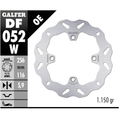 disco freno moto galfer wave fijo 256x5 9mm df052w