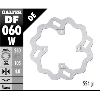 disco freno moto galfer wave fijo 240x4mm df060w