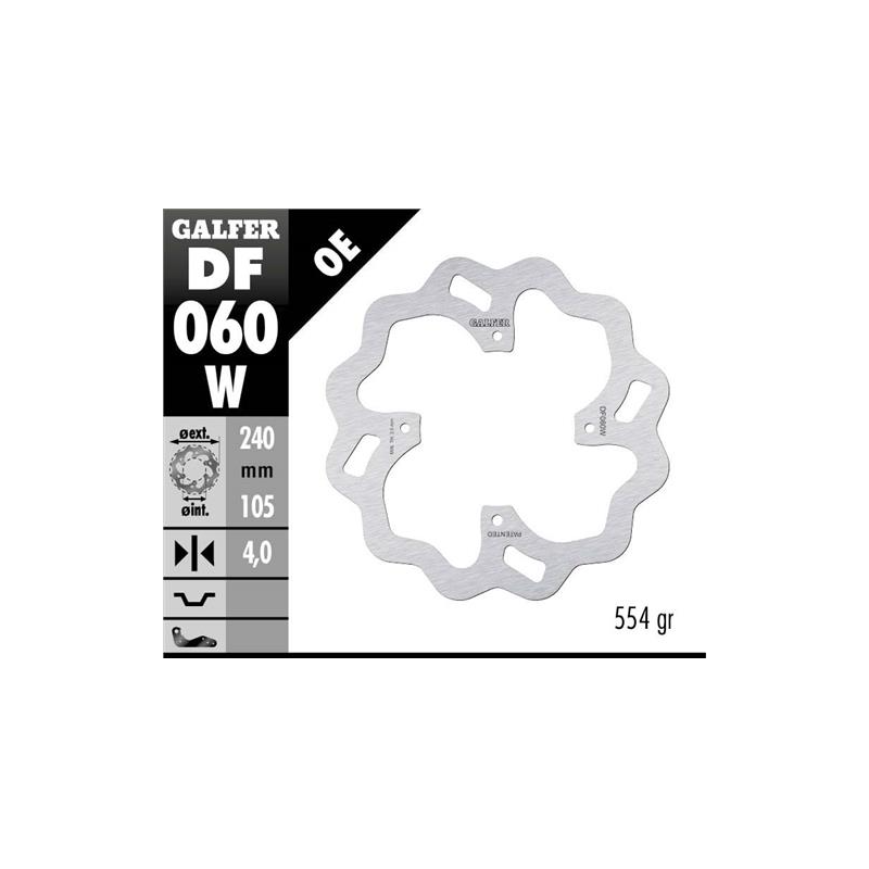 disco freno moto galfer wave fijo 240x4mm df060w