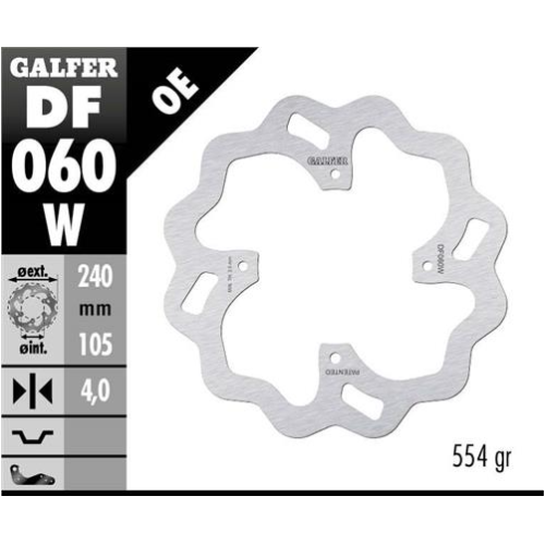 disco freno moto galfer wave fijo 240x4mm df060w