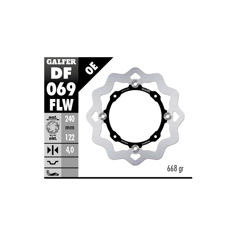 disco freno moto galfer wave flotante 240x4mm df06