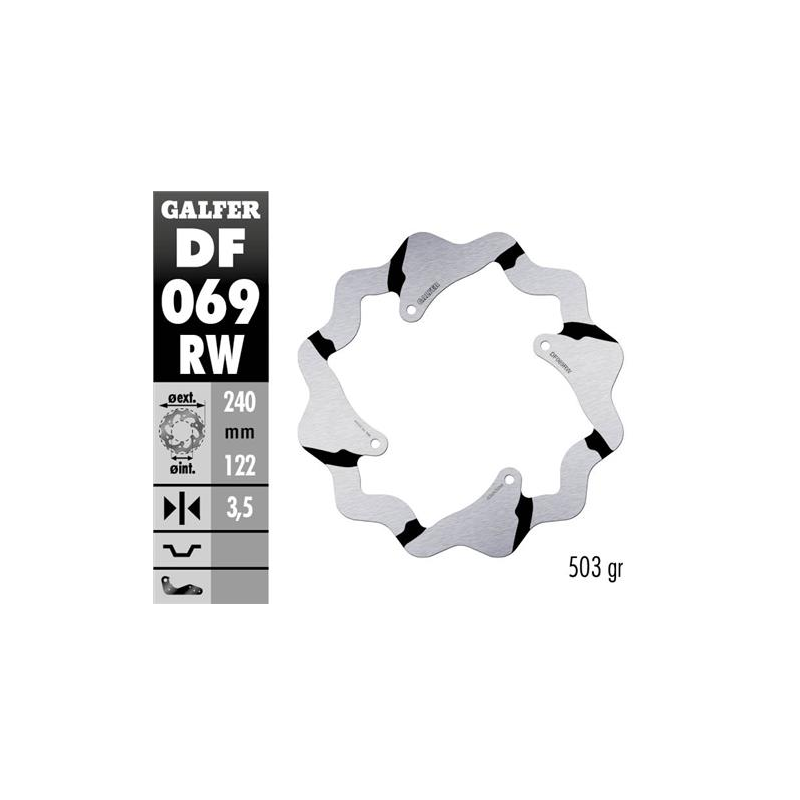 disco freno trasero wave galfer df069rw 240x3 5 mm honda cr crf 4 tornillos o140