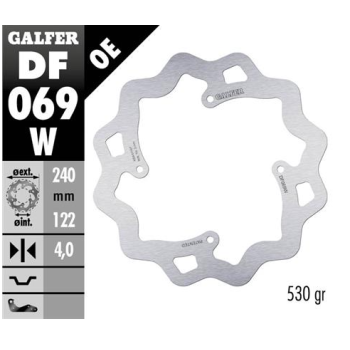 disco freno moto galfer wave fijo 240x4mm df069w
