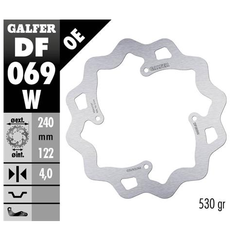 disco freno moto galfer wave fijo 240x4mm df069w