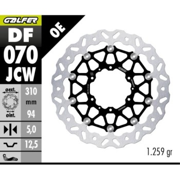 disco freno delantero wave floatech galfer df070jcw honda 310x5 mm