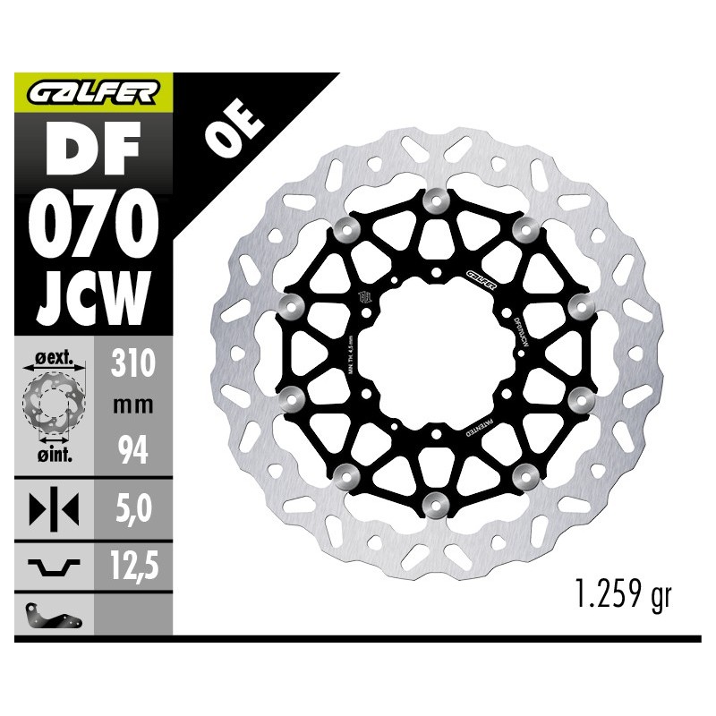 disco freno delantero wave floatech galfer df070jcw honda 310x5 mm