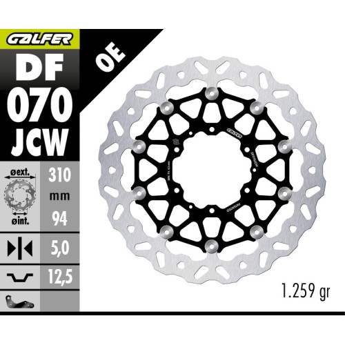 disco freno delantero wave floatech galfer df070jcw honda 310x5 mm