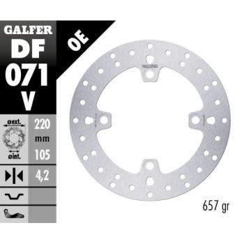 disco de freno galfer fijo redondo 220x4 2mm df0