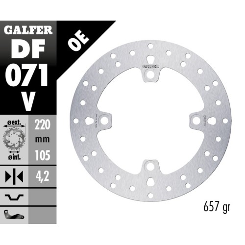 disco de freno galfer fijo redondo 220x4 2mm df0