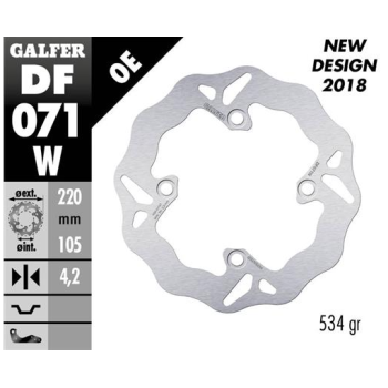 disco freno delantero galfer wave fijo 220x4mm df071w