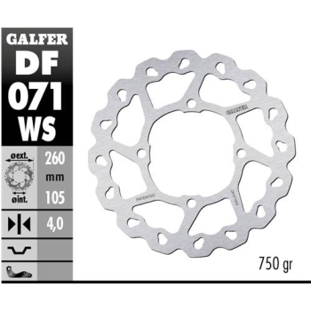 disco freno moto moto galfer wave fijo 260x4 2mm d